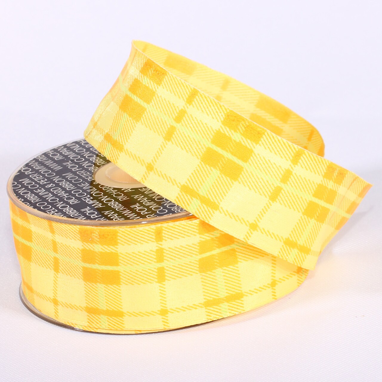 The Ribbon People Yellow Spring Plaid Wired Craft Ribbon 1.5" x 54 Yards